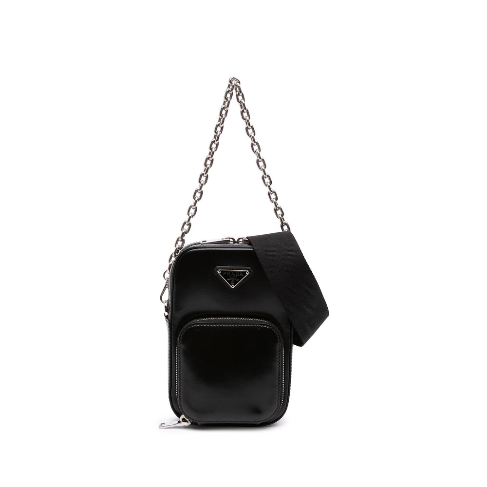 Pre-Loved Prada Mini Brushed Leather Phone Pouch
